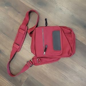 NWOT Banana Republic Red Crossbody Small Messenger Nylon Bag